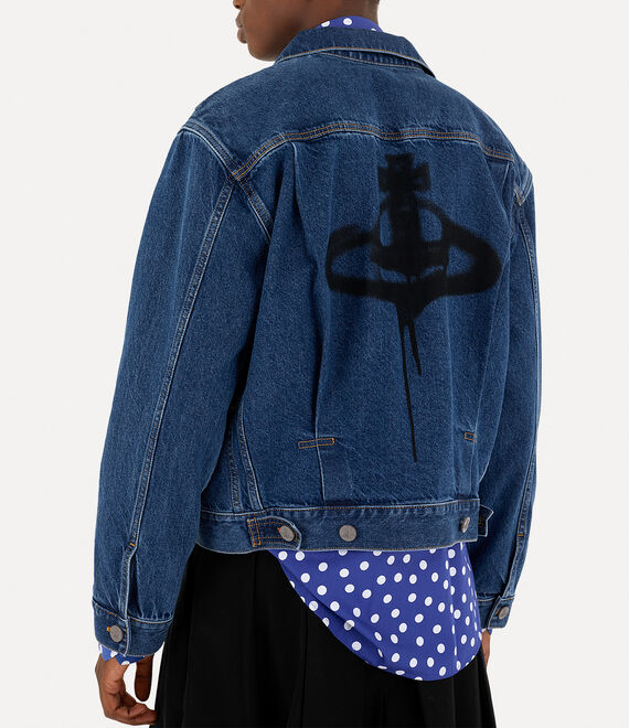 Vivienne Westwood Spray Orb Marlene Jacket in BLUE